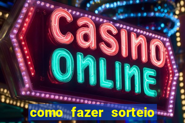 como fazer sorteio de cores online